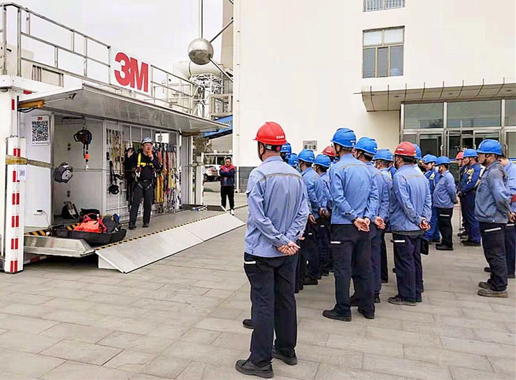 3M公司到熱電廠開展墜落防護(hù)及有限空間路演培訓(xùn)